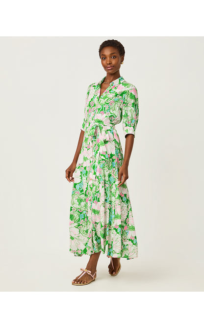 LARKYN MIDI SHIRTDRESS, PUTTING GREEN POPPYLAND
