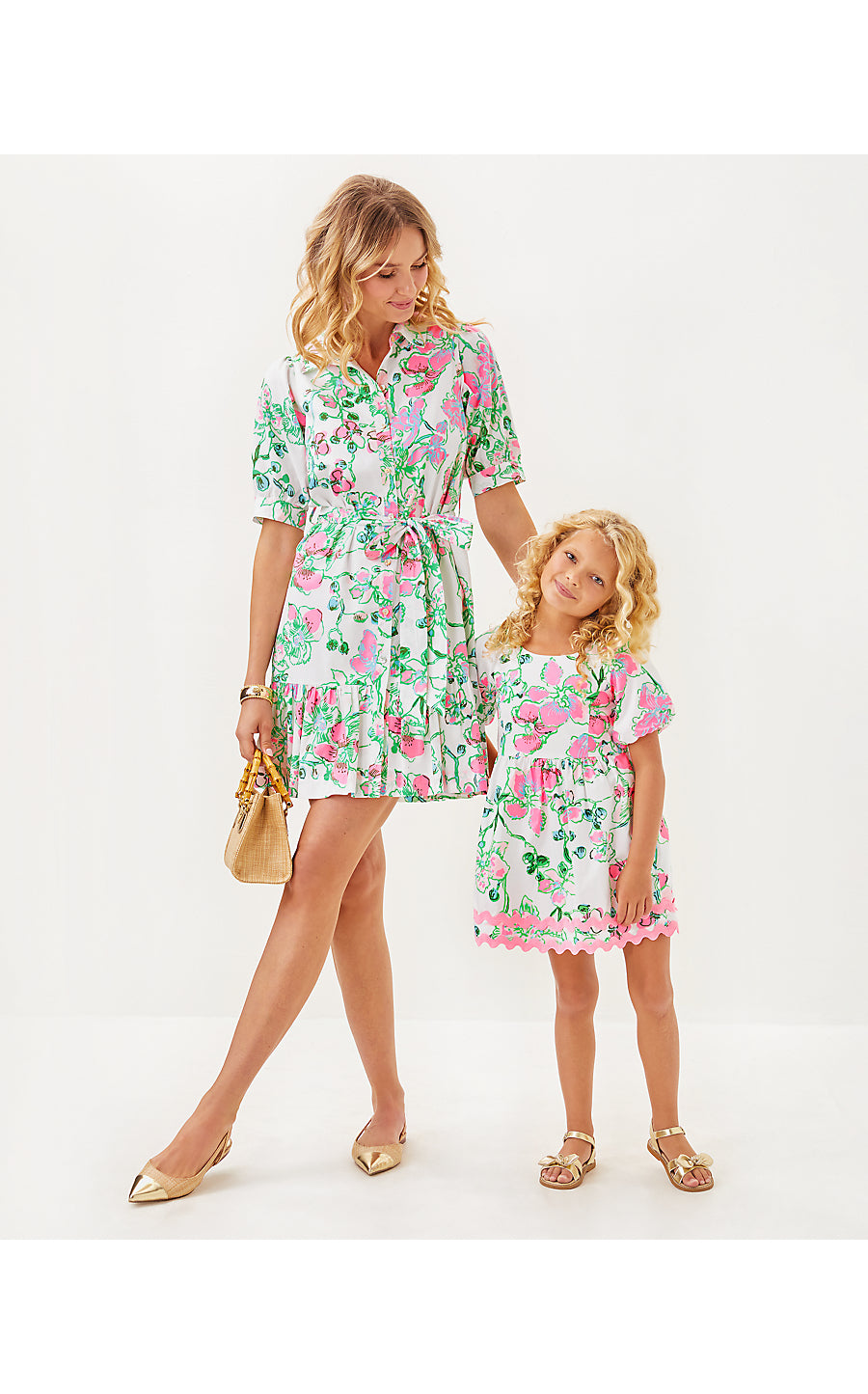 SASHRIA DRESS, MULTI OVERSIZED ORCHIDS ON THE AVENUE ALLOVER