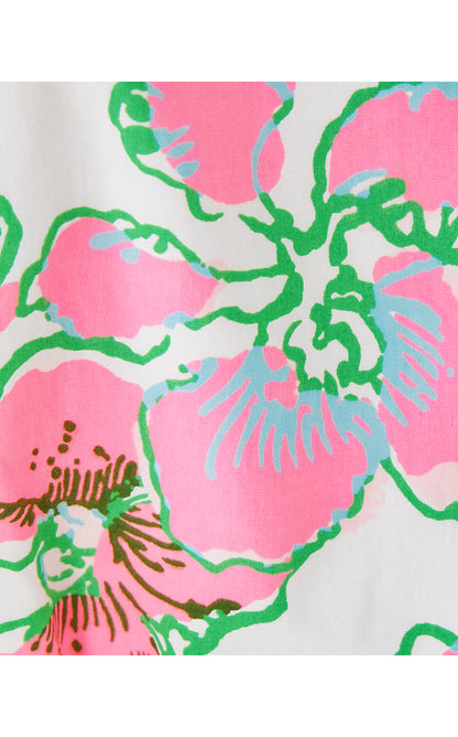 SASHRIA DRESS, MULTI OVERSIZED ORCHIDS ON THE AVENUE ALLOVER