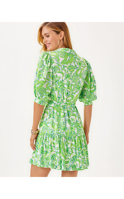 RENELLE DRESS, RESORT WHITE DAFFODIL HILL