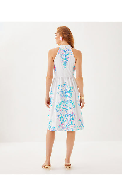GIANNE MIDI DRESS, RESORT WHITE GIANNE DRESS APPLIQUE LAYOUT