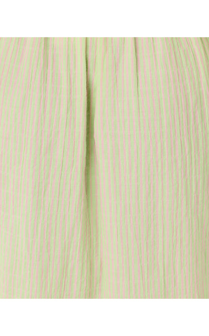 HADLY SMOCKED MAXI DRESS, PISTACHIO MACARON X CONCH SHELL PINK LTWT OXFORD STRIPE