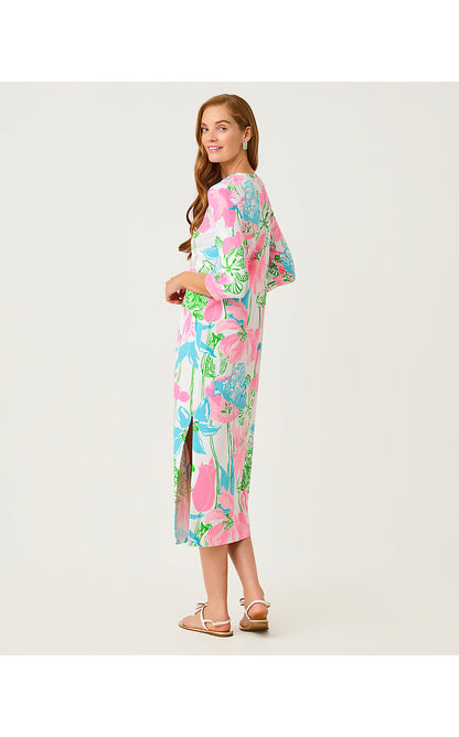 DEENA UPF 50+ DRESS, RESORT WHITE OVERSIZED VINEY LINEY