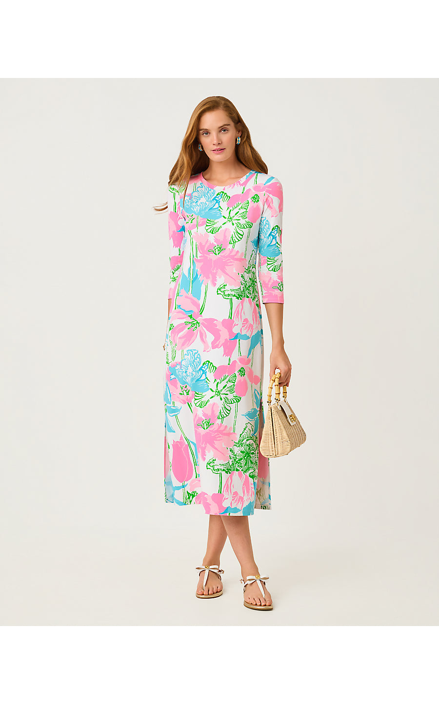 DEENA UPF 50+ DRESS, RESORT WHITE OVERSIZED VINEY LINEY