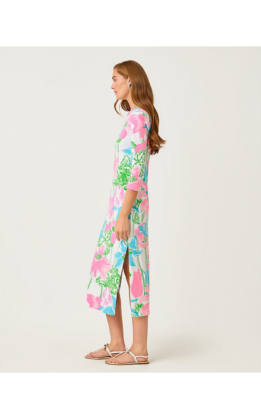 DEENA UPF 50+ DRESS, RESORT WHITE OVERSIZED VINEY LINEY