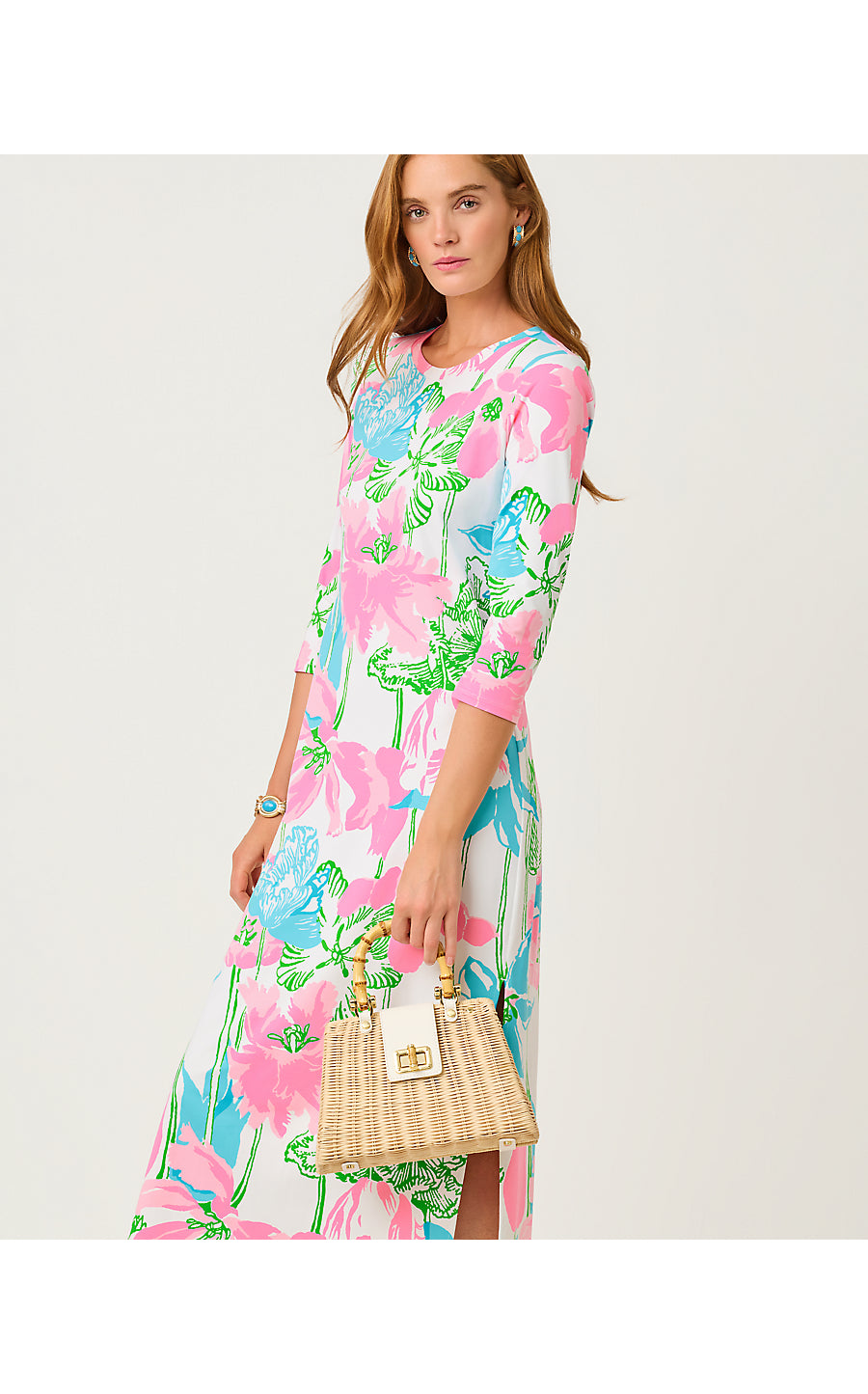 DEENA UPF 50+ DRESS, RESORT WHITE OVERSIZED VINEY LINEY