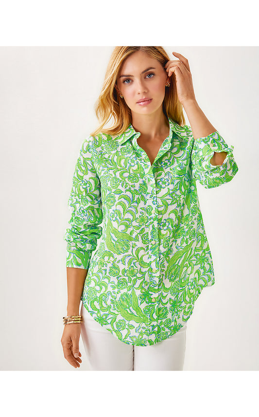 LYND TUNIC, RESORT WHITE LIL DAFFODIL HILL