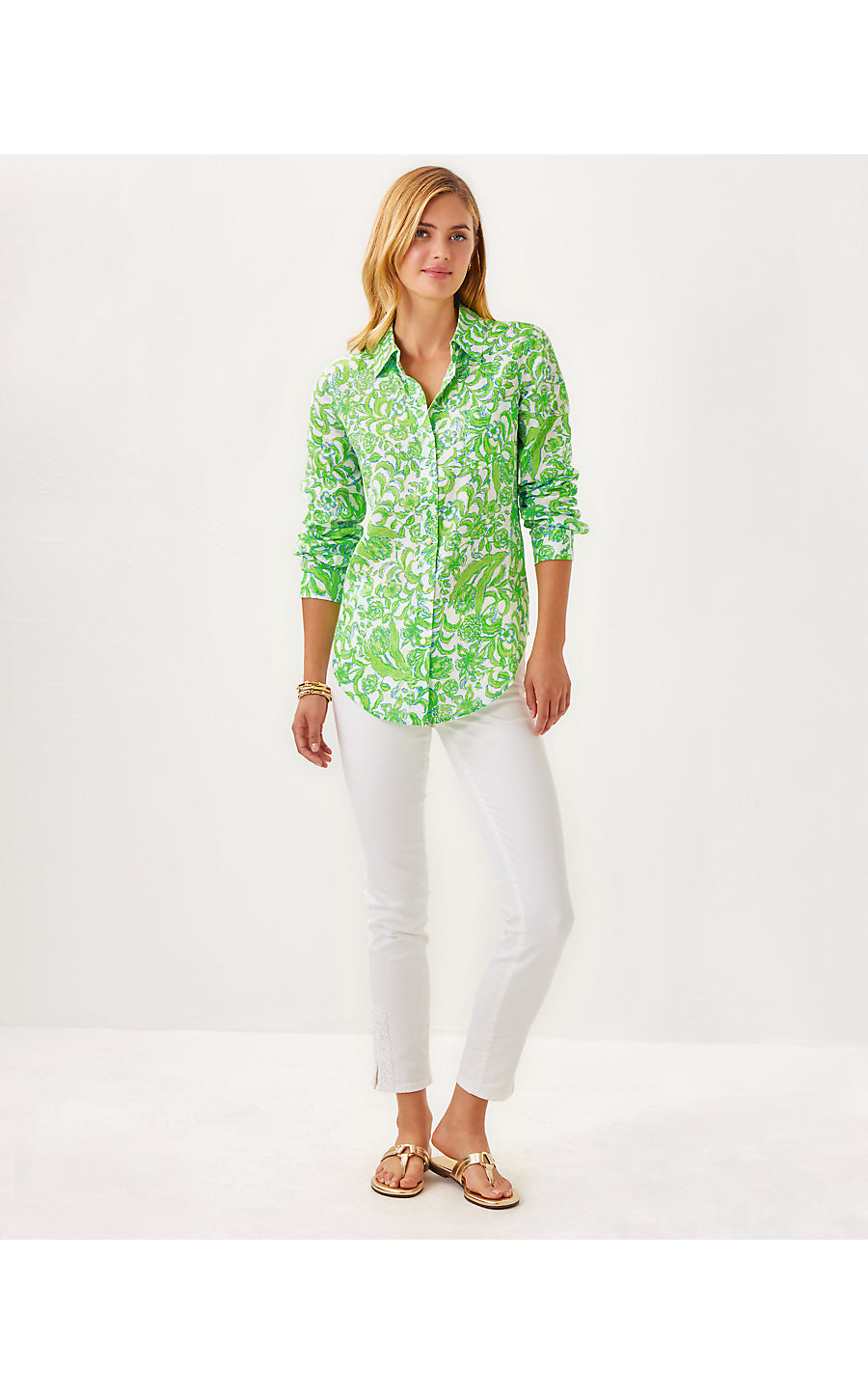 LYND TUNIC, RESORT WHITE LIL DAFFODIL HILL