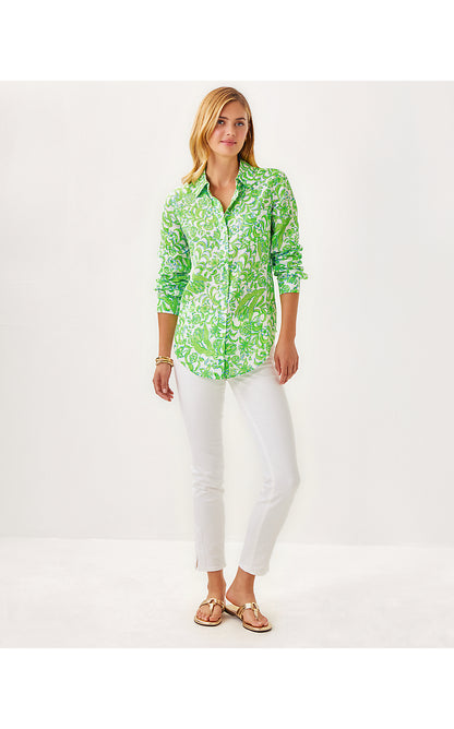LYND TUNIC, RESORT WHITE LIL DAFFODIL HILL