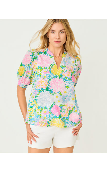 BRINELLE TOP, MULTI LILLY GARDEN