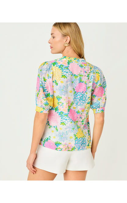 BRINELLE TOP, MULTI LILLY GARDEN
