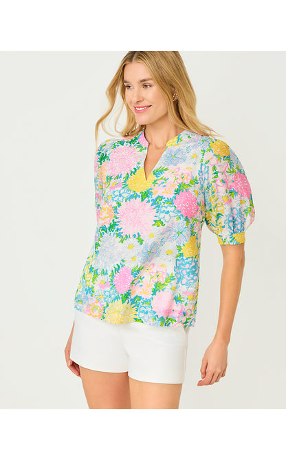 BRINELLE TOP, MULTI LILLY GARDEN
