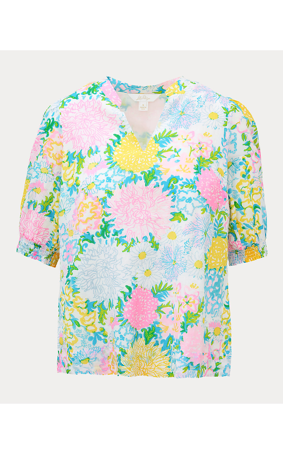 BRINELLE TOP, MULTI LILLY GARDEN
