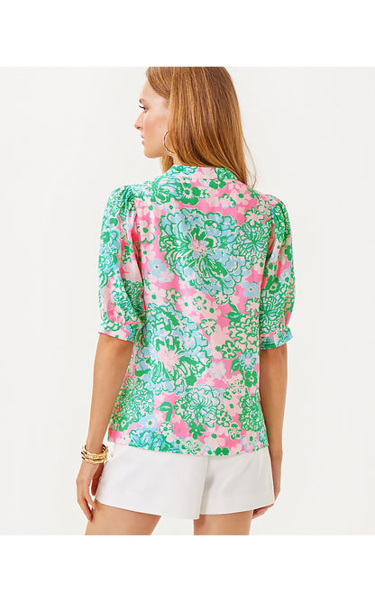 BRINELLE TOP, MULTI PLUMES IN BLOOM