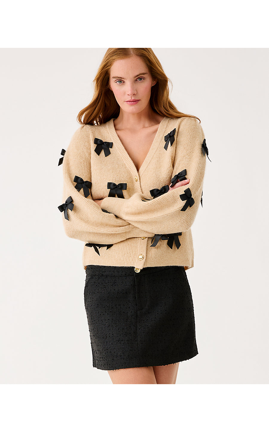 COLETTE BOUCLE MINI SKORT, NOIR CHIC CHICK BOUCLE
