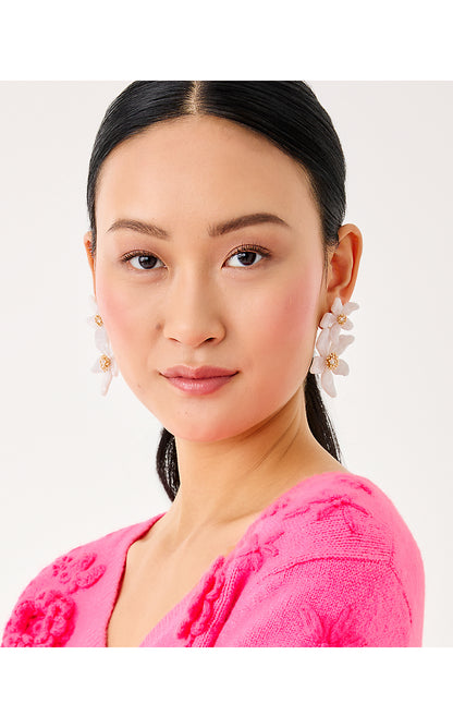 PLUMES IN BLOOM EARRINGS, COCONUT