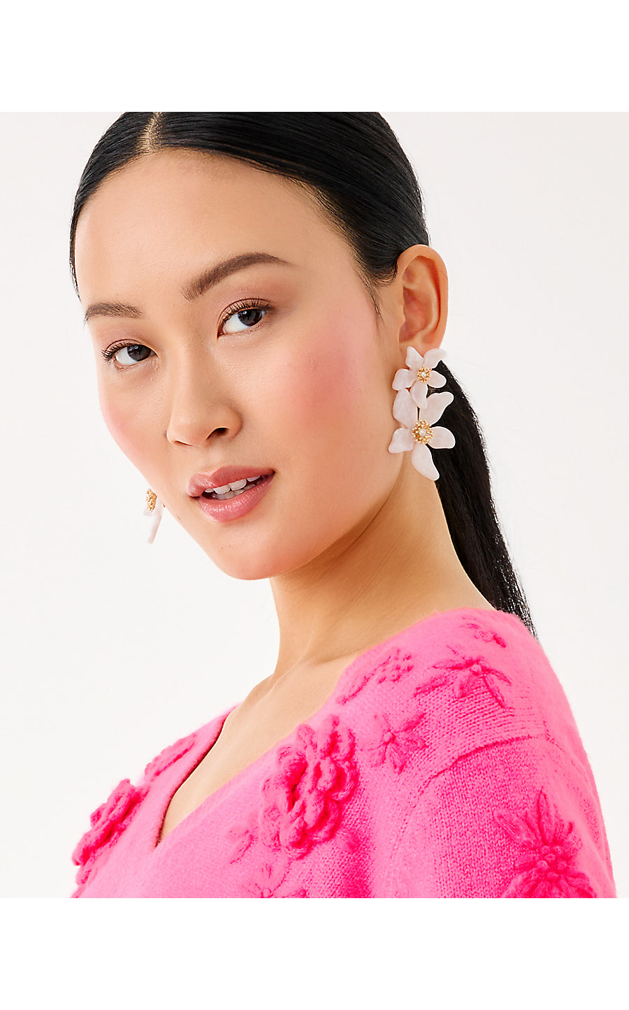 PLUMES IN BLOOM EARRINGS, COCONUT