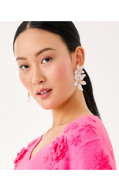 PLUMES IN BLOOM EARRINGS, COCONUT