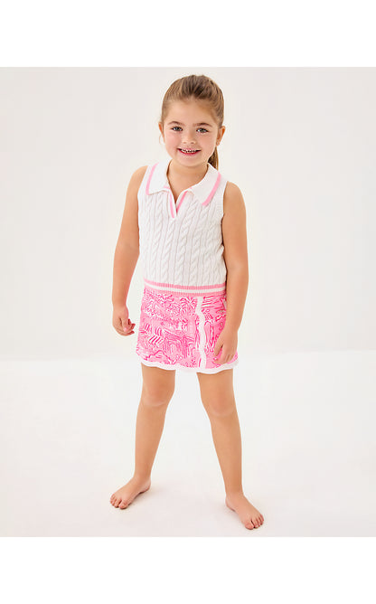 MINI MICHELINA SKORT, CONCH SHELL PINK PENNYS PLAYGROUND