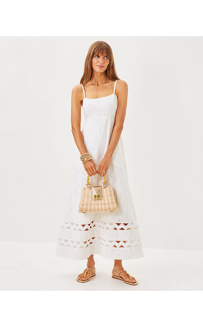 HALIEY MIDI DRESS, RESORT WHITE FLORA FAILLE