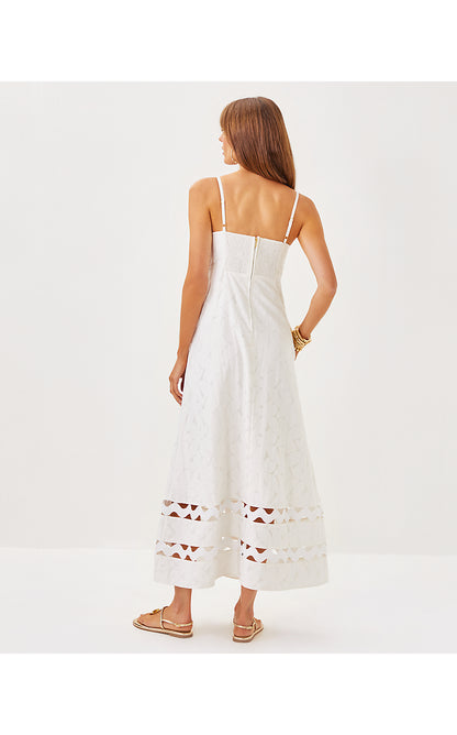 HALIEY MIDI DRESS, RESORT WHITE FLORA FAILLE