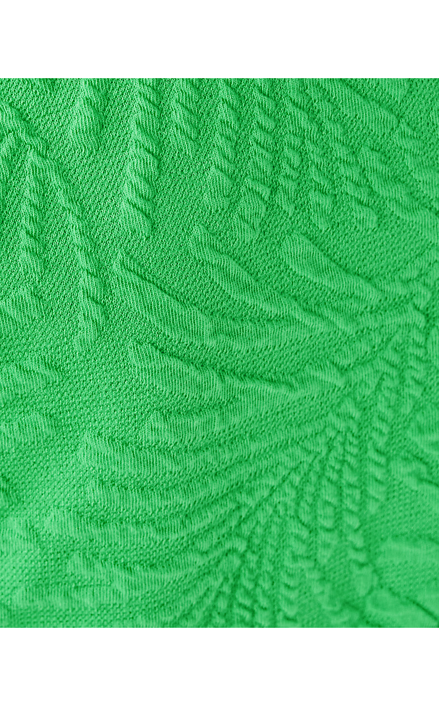 ELSEY SHIFT, FAUNA GREEN LEAFY KNIT PUCKER JACQUARD