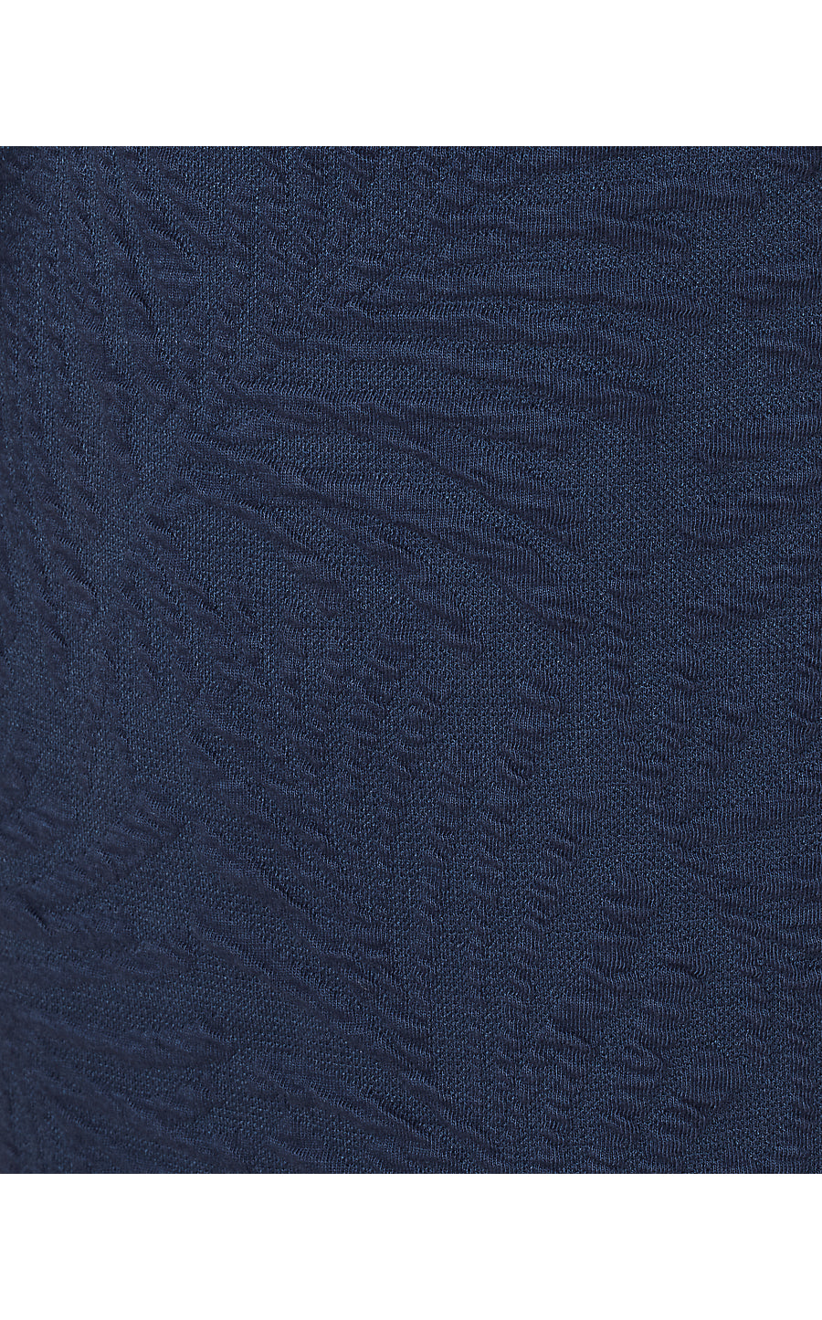 ELSEY SHIFT, LOW TIDE NAVY LEAFY KNIT PUCKER JACQUARD