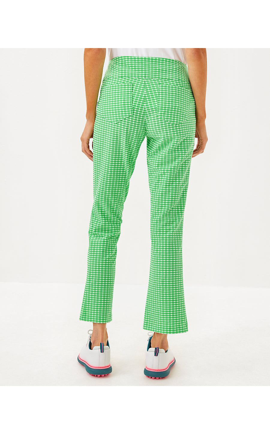 CORSO KICK FLARE PANT UPF 50+, FAUNA GREEN PERFORMANCE GINGHAM