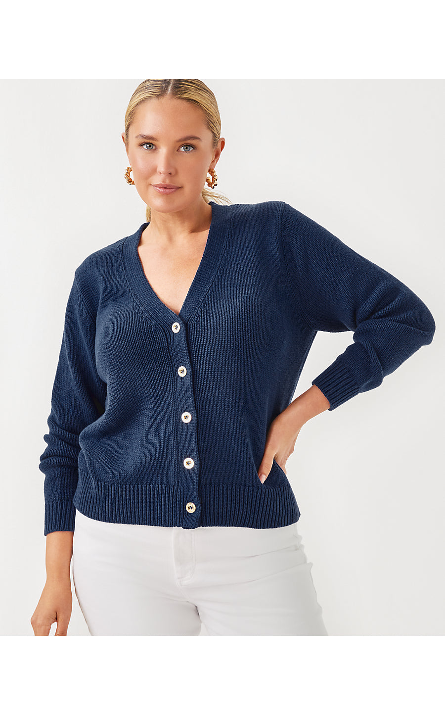 TIPPERY CARDIGAN, LOW TIDE NAVY