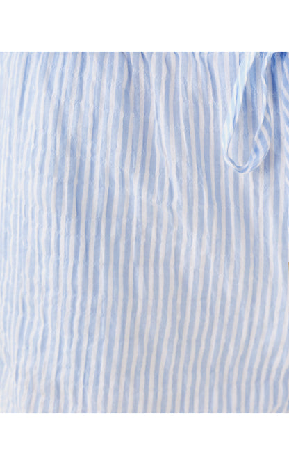 CROIX SHORT, JACARANDA BLUE LTWT OXFORD STRIPE