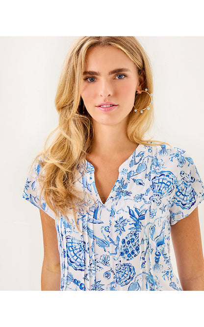 ANSELLA TUNIC DRESS, RESORT WHITE BAREFOOT BEACHCOMBERS