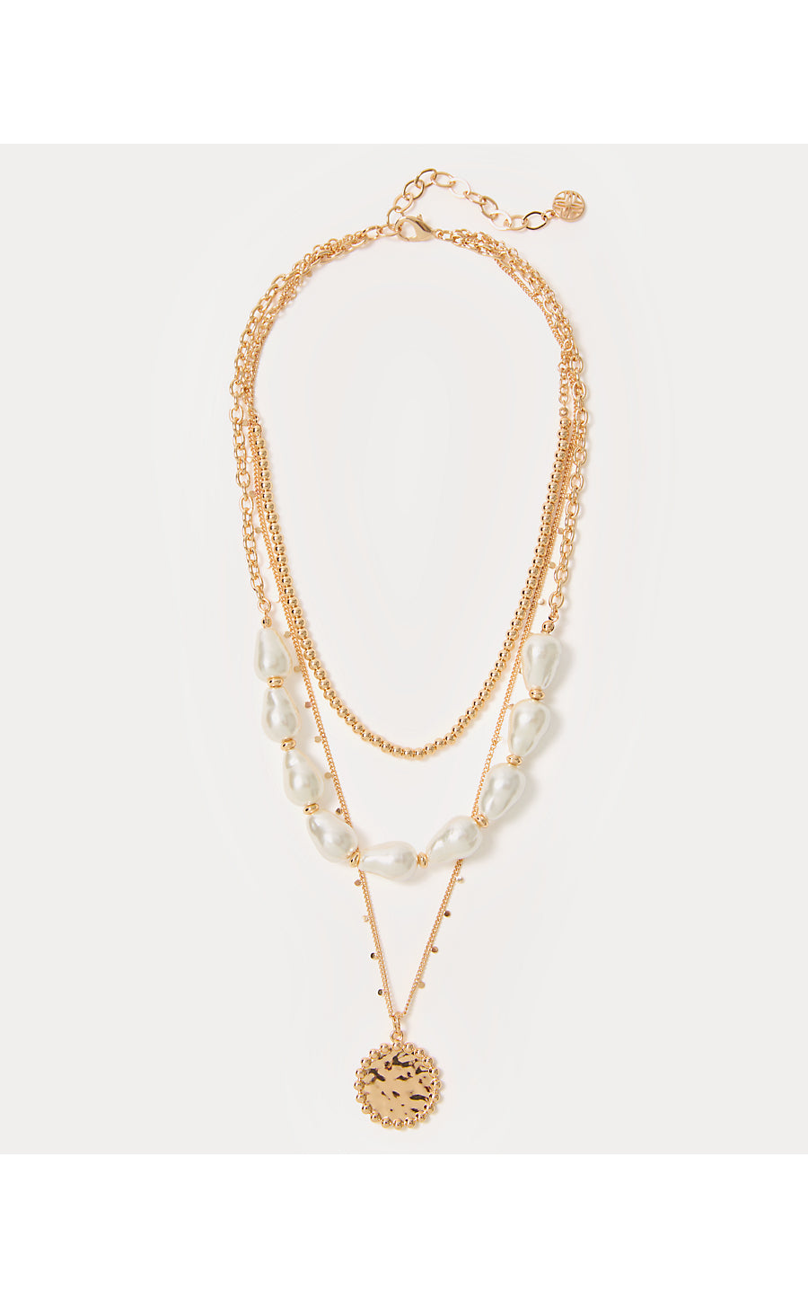 PARADISE PARTY NECKLACE, GOLD METALLIC
