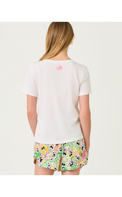 CLAIRMONT TRIMMED KNIT TOP, MULTI THROWBACK DISNEY GRAPHIC TOP