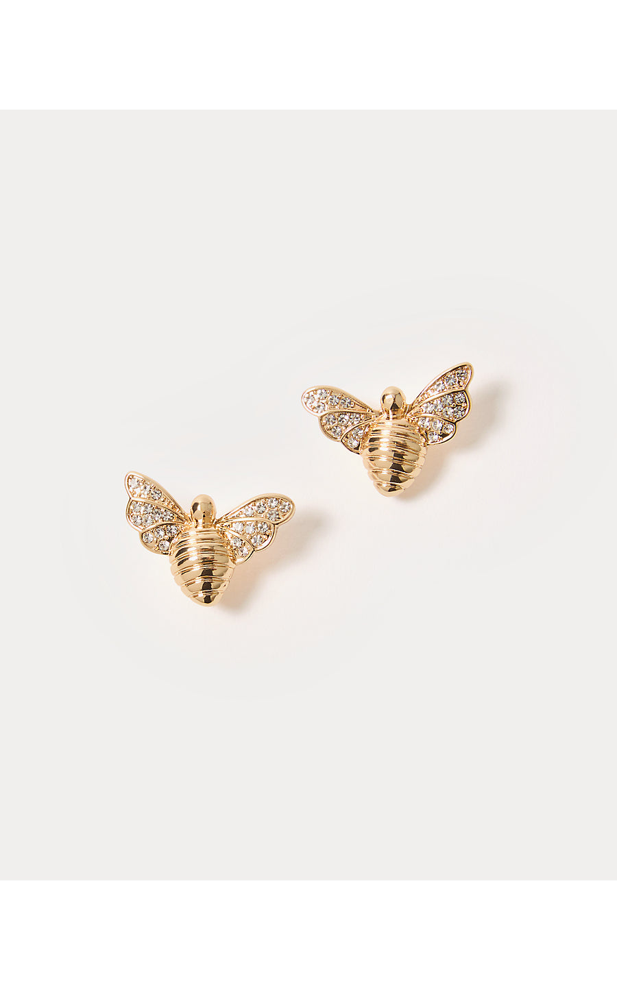 GWP BEE EARRINGS, GOLD METALLIC