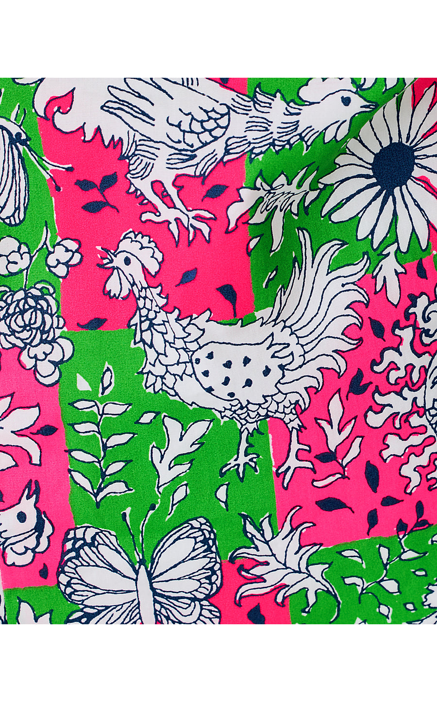 LITTLE LILLY CLASSIC SHIFT, CHERRY BLOSSOM PINK LIL CHICKEN CHECK