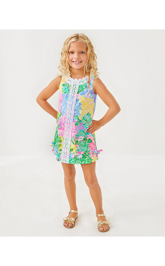 LITTLE LILLY CLASSIC SHIFT, MULTI BRIGHT DELIGHT PATCH