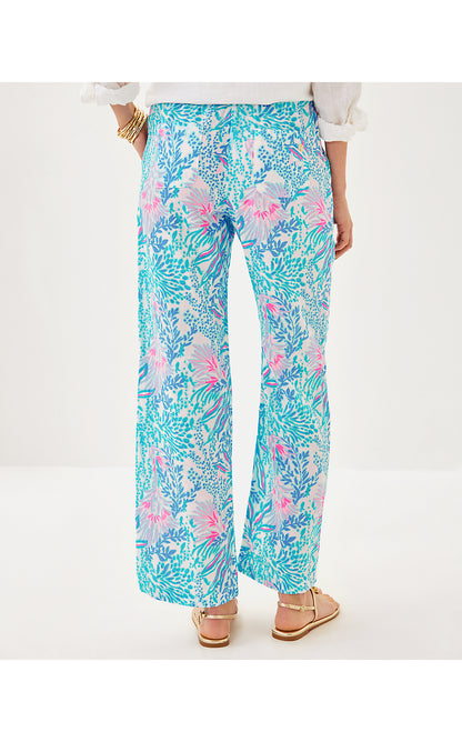 BRAWLEY LINEN PANT, MULTI VIA DEL MAR