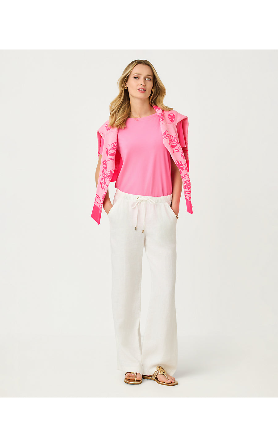BRAWLEY LINEN PANT, RESORT WHITE
