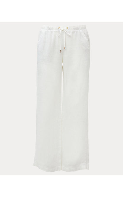 BRAWLEY LINEN PANT, RESORT WHITE