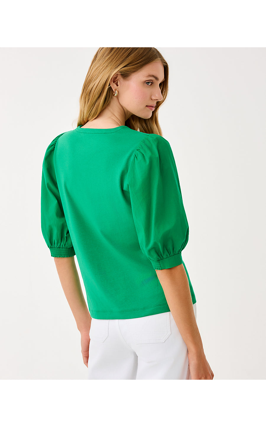 RONSON KNIT TOP, BAMBOO GREEN
