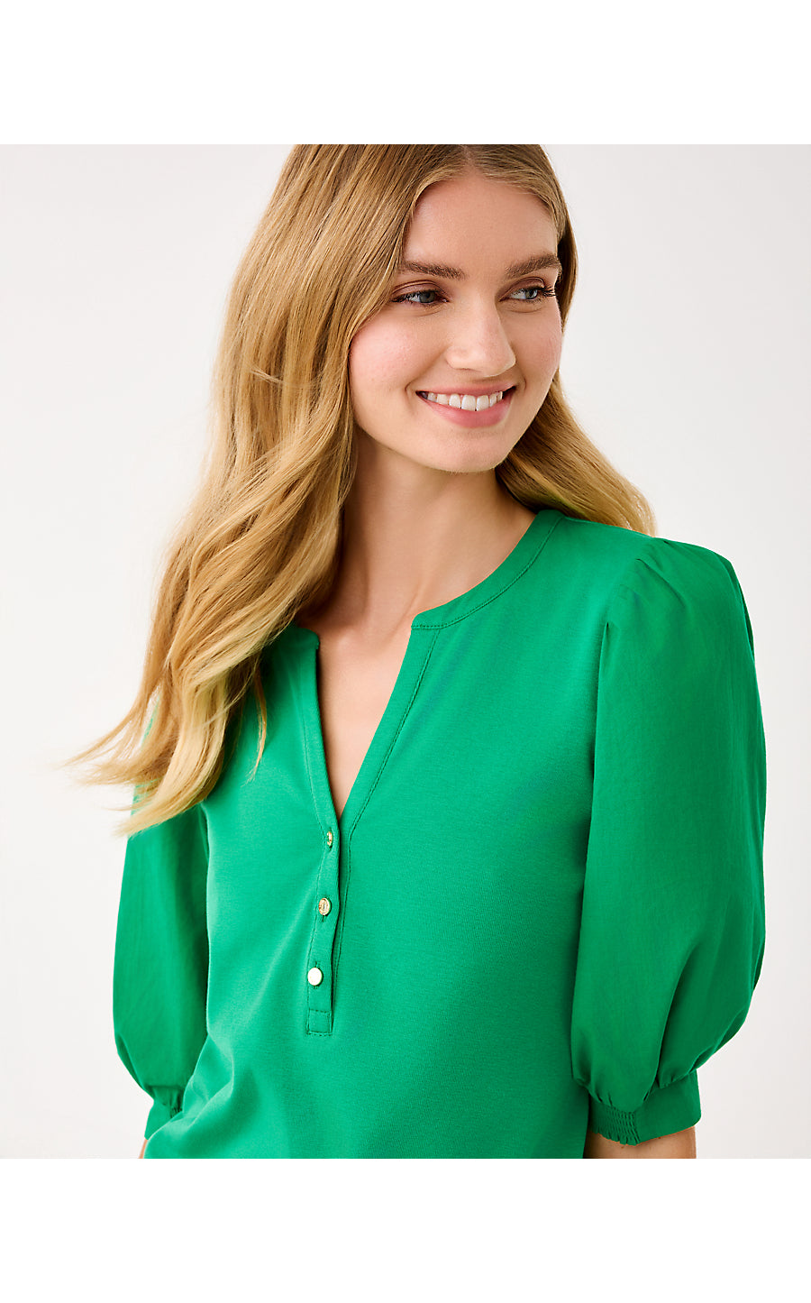 RONSON KNIT TOP, BAMBOO GREEN