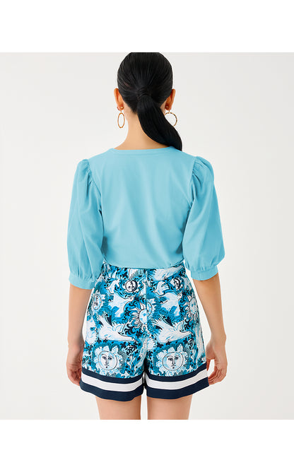 RONSON KNIT TOP, BELLEVUE BLUE