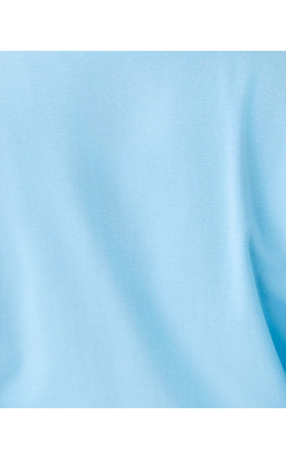 RONSON KNIT TOP, BELLEVUE BLUE