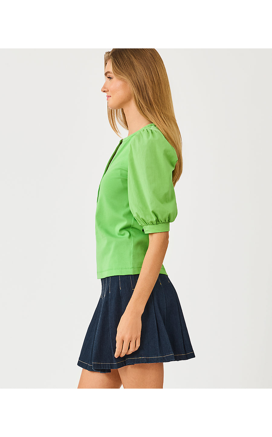 RONSON KNIT TOP, CHATEAU GREEN
