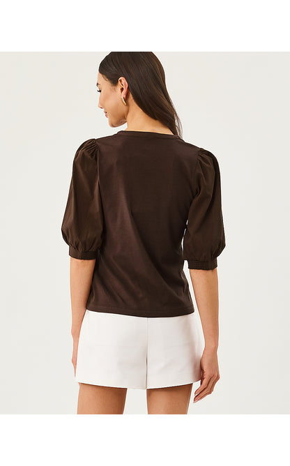 RONSON KNIT TOP, COCO BEACH