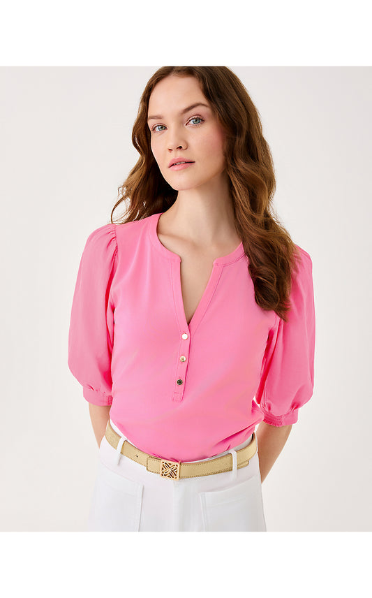 RONSON KNIT TOP, CONFETTI PINK