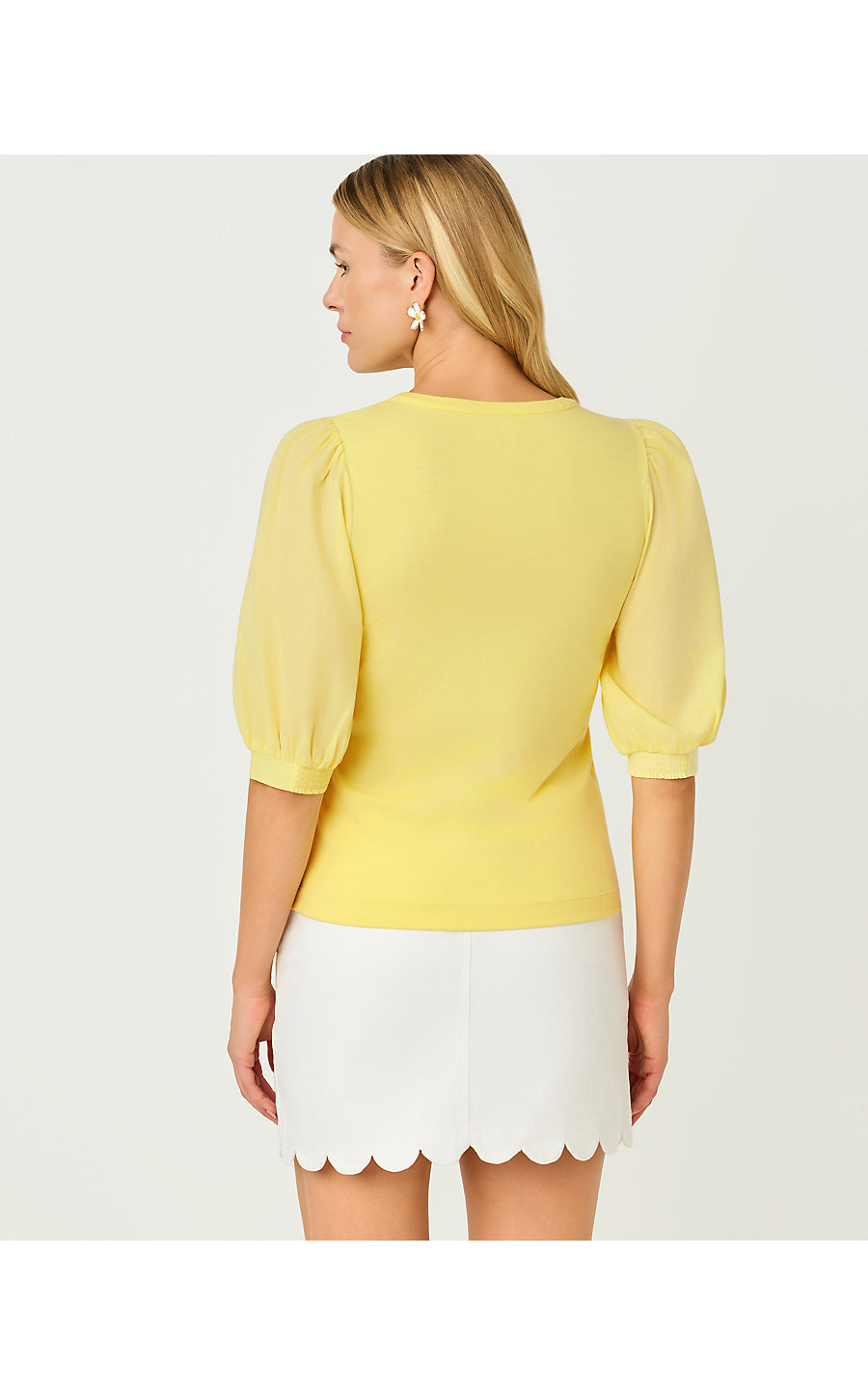 RONSON KNIT TOP, FINCH YELLOW