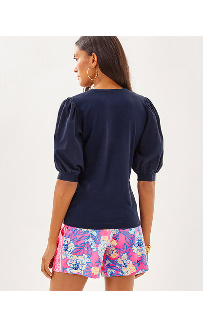 RONSON KNIT TOP, LOW TIDE NAVY