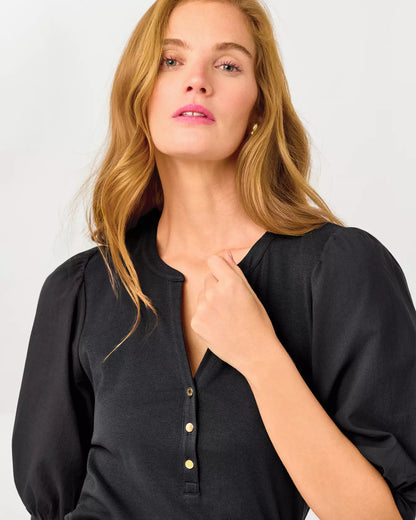 RONSON KNIT TOP, NOIR