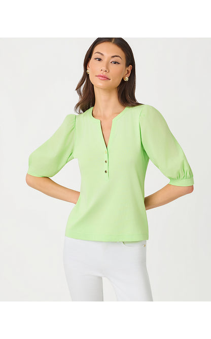RONSON KNIT TOP, PISTACHIO MACARON
